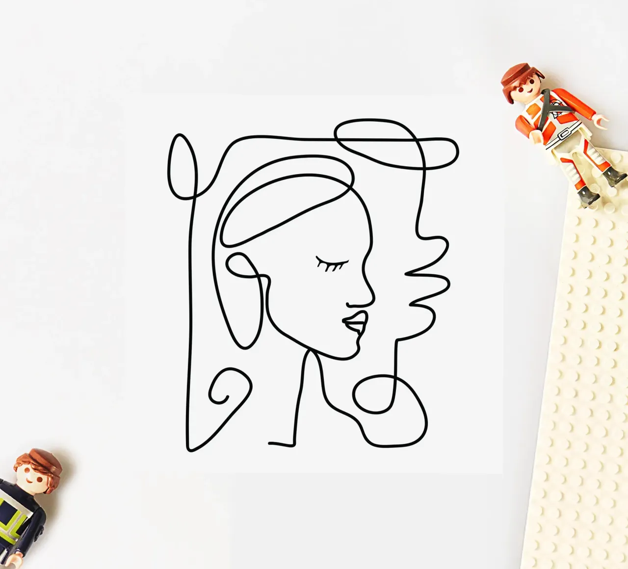 One Line Portrait 1 adesivo da Flow Line