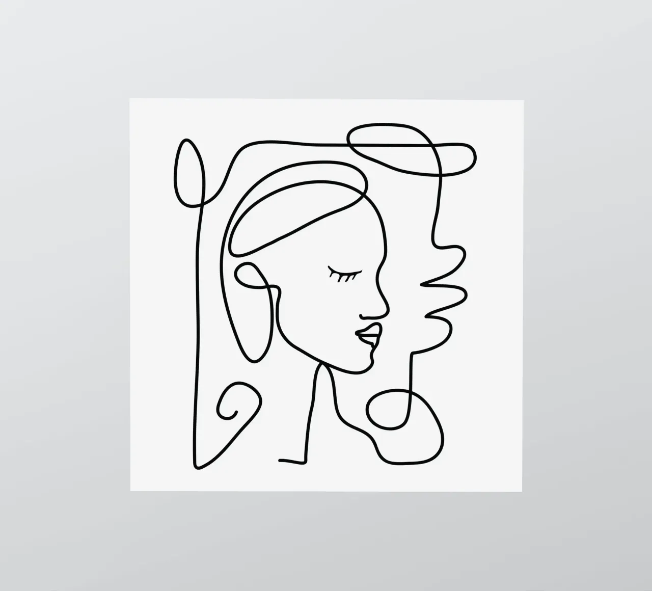 One Line Portrait 1 adesivo da Flow Line