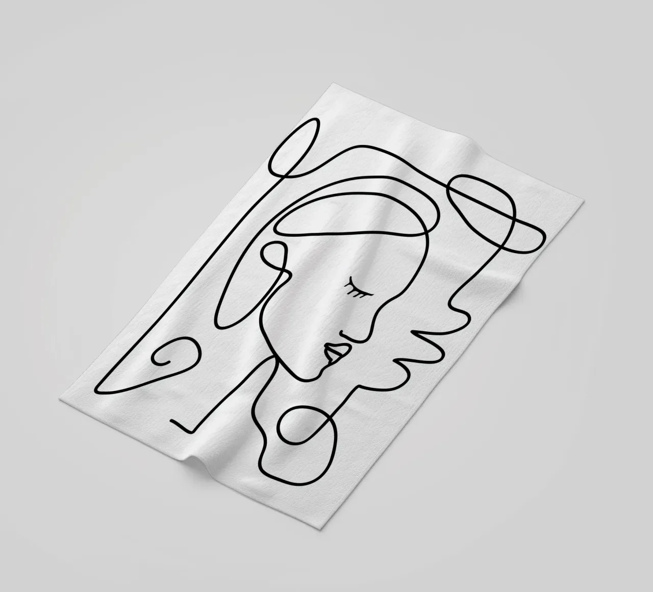 One Line Portrait 1 telo mare da Flow Line