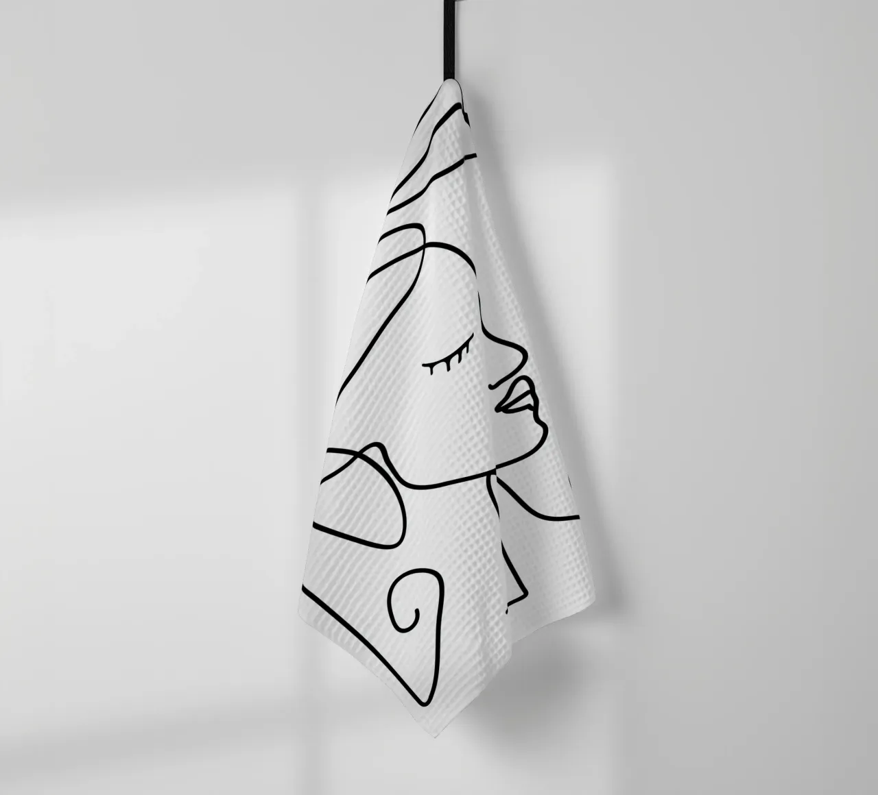One Line Portrait 1 torchon de Flow Line