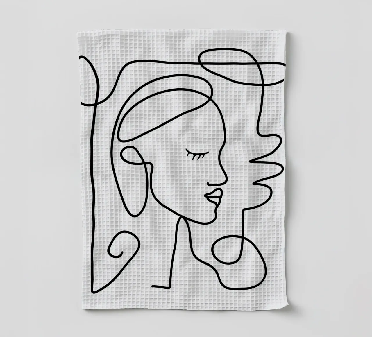 One Line Portrait 1 torchon de Flow Line
