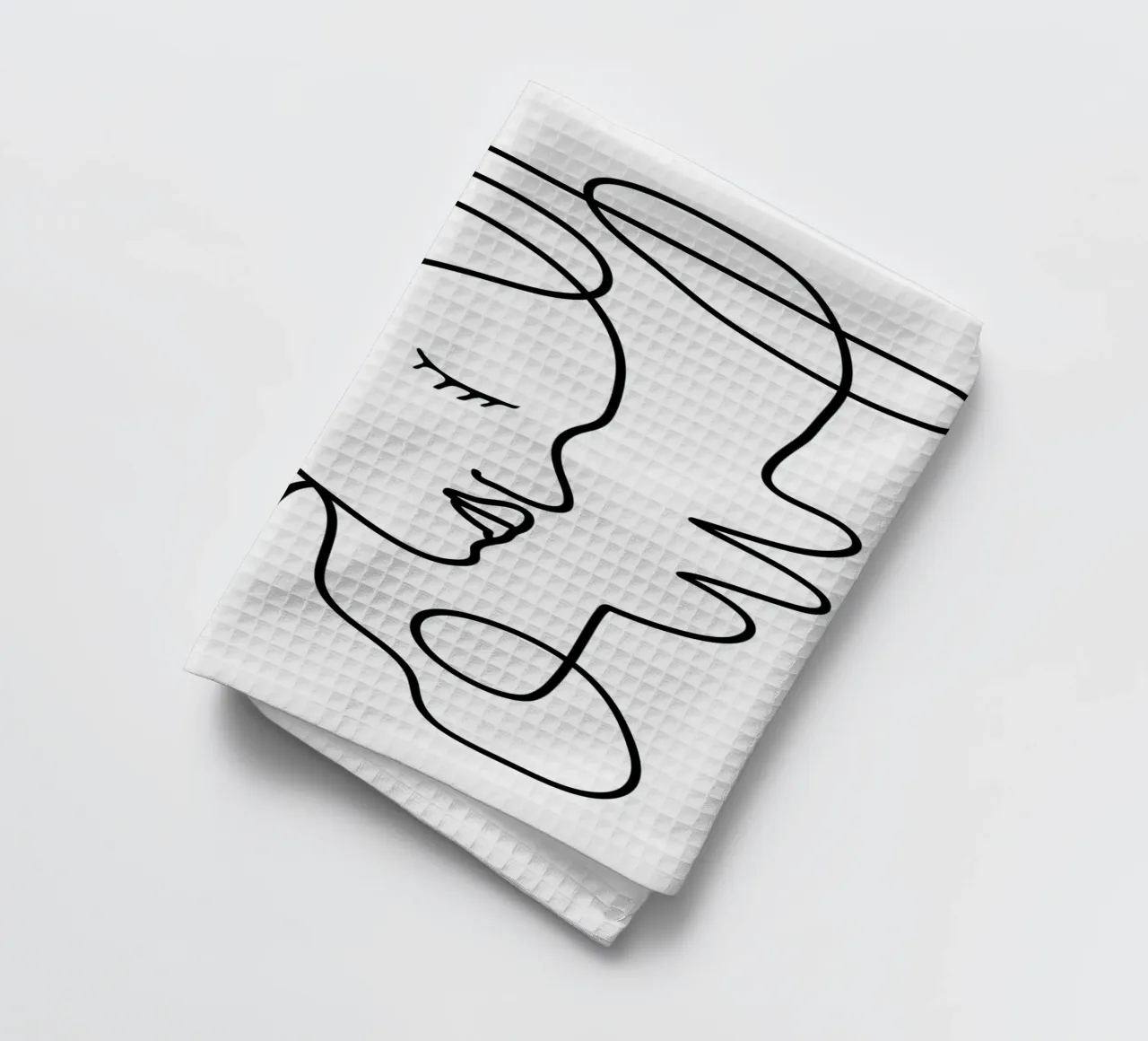 One Line Portrait 1 torchon de Flow Line