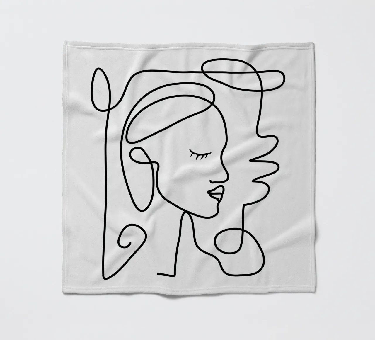 One Line Portrait 1 coperta in pile da Flow Line