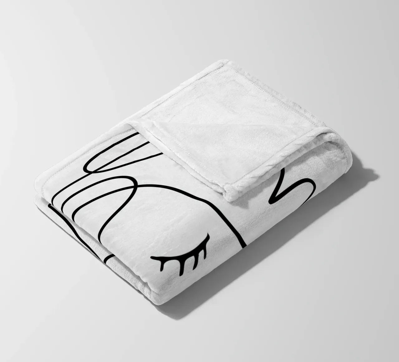 One Line Portrait 1 coperta in pile da Flow Line