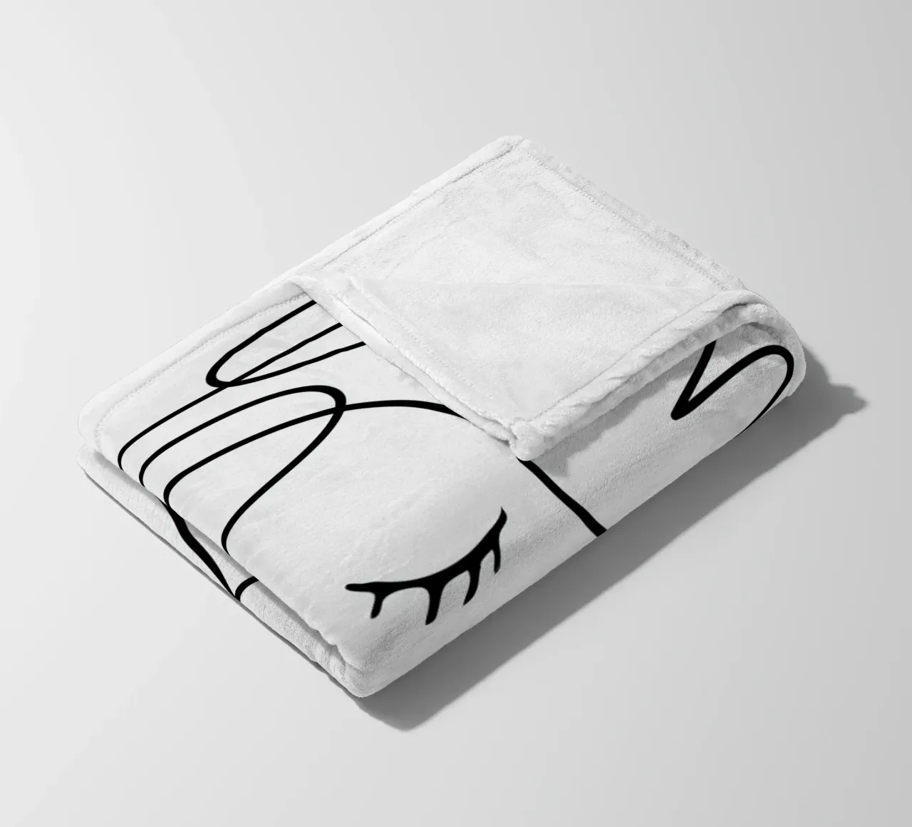 One Line Portrait 1 coperta in pile da Flow Line