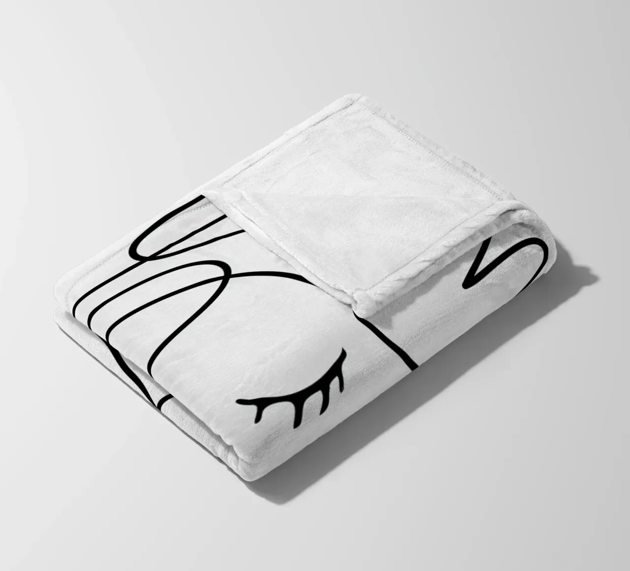 One Line Portrait 1 coperta in pile da Flow Line