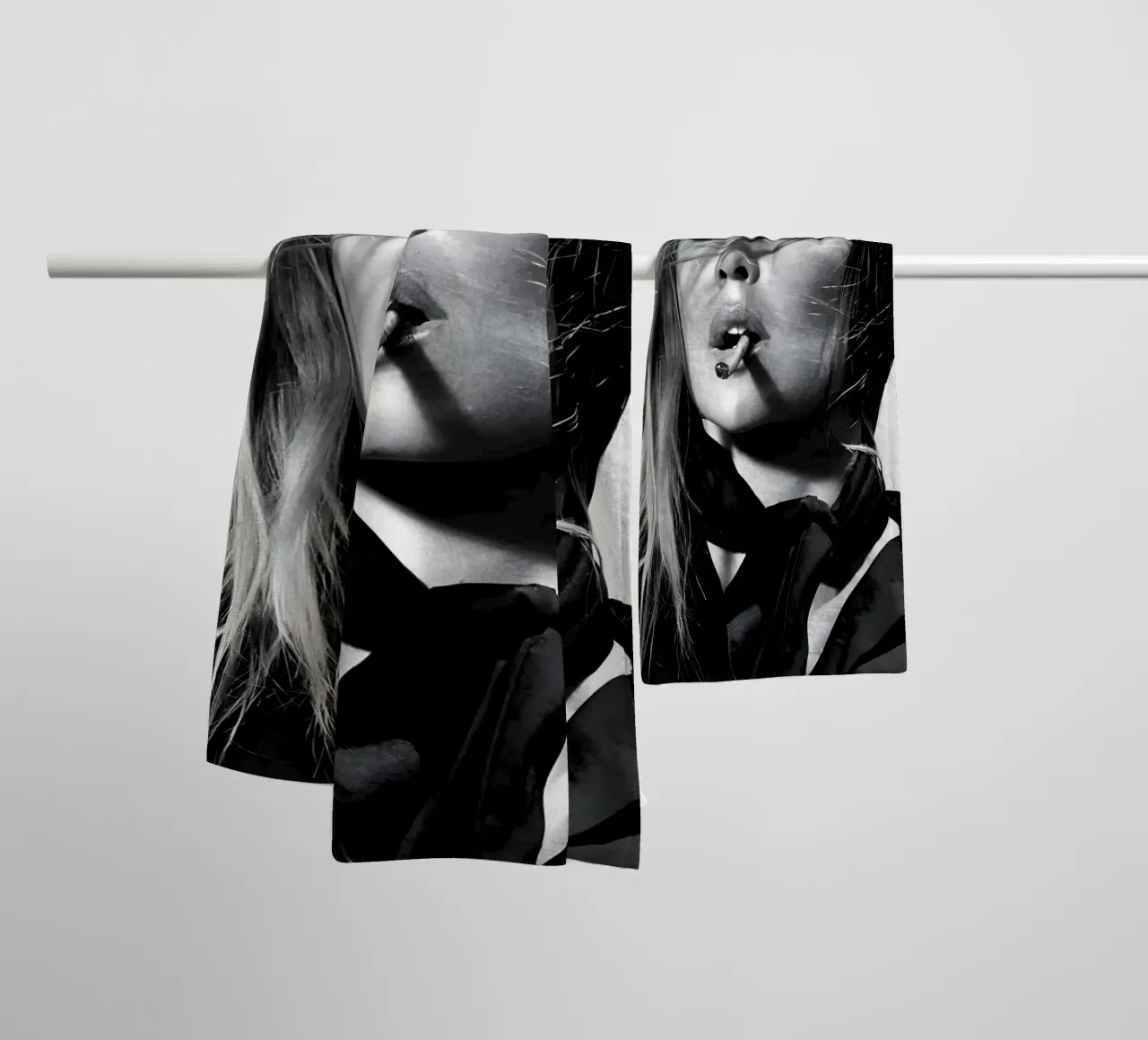 Un momento di fumo asciugamano da bagno da vintage singer