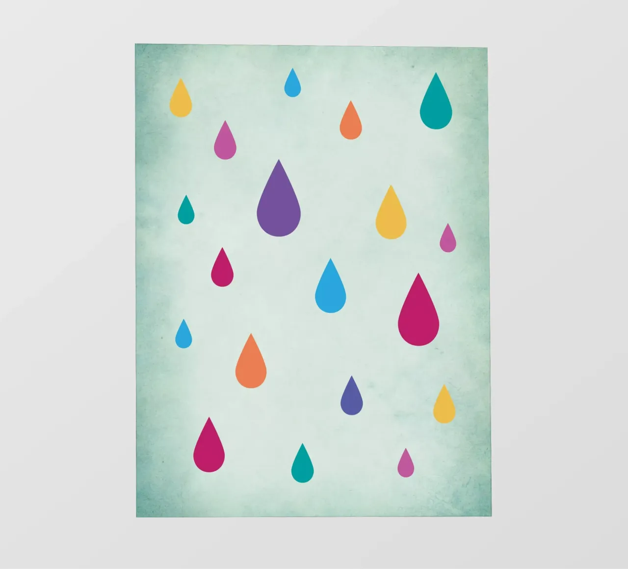 Gocce di pioggia arcobaleno telo in pvc da Kim Hubball Studio