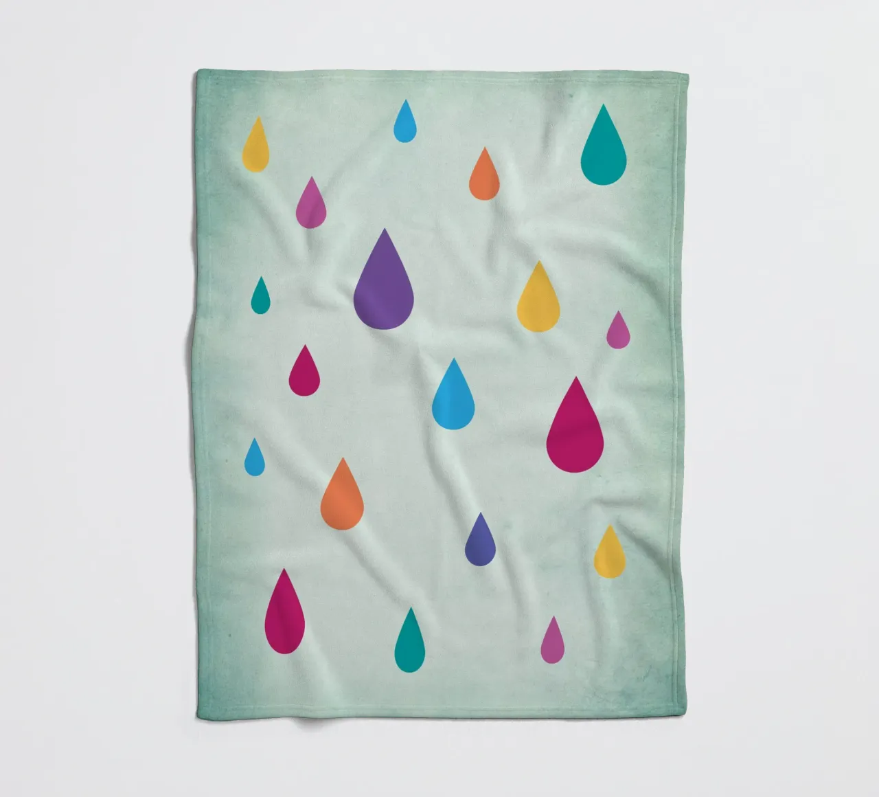 Gocce di pioggia arcobaleno coperta in pile da Kim Hubball Studio