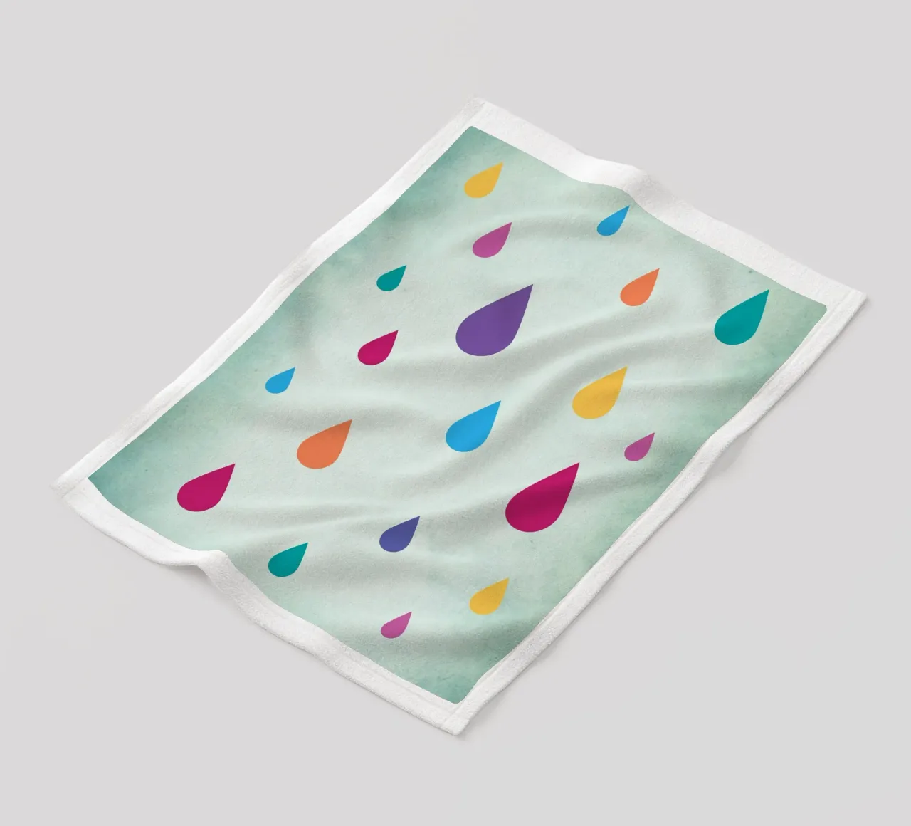 Gocce di pioggia arcobaleno coperta in pile da Kim Hubball Studio