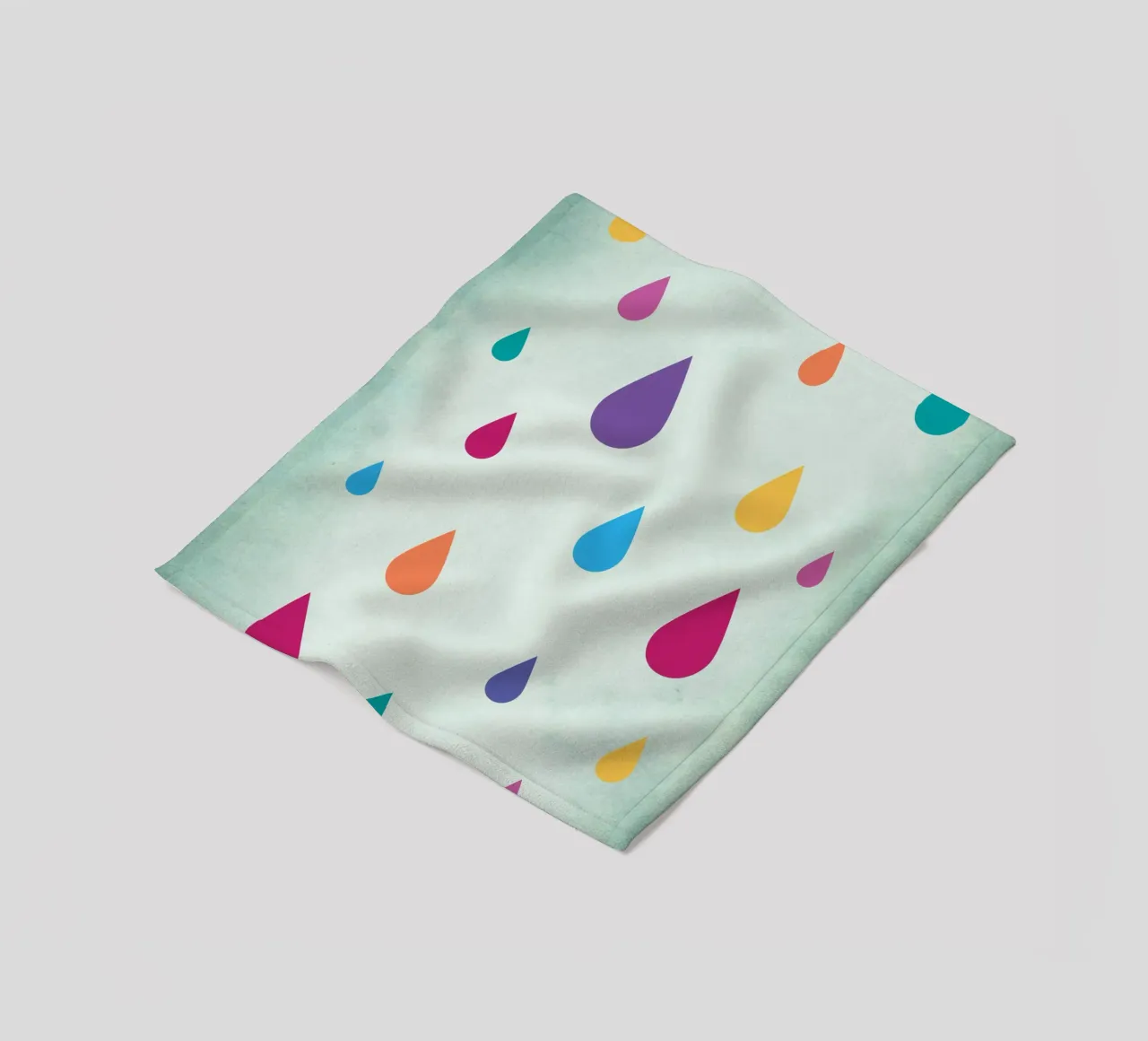 Gocce di pioggia arcobaleno coperta in pile da Kim Hubball Studio