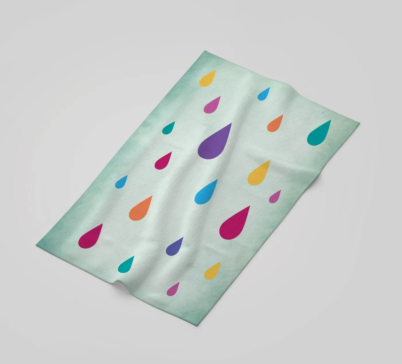 Gocce di pioggia arcobaleno telo mare da Kim Hubball Studio