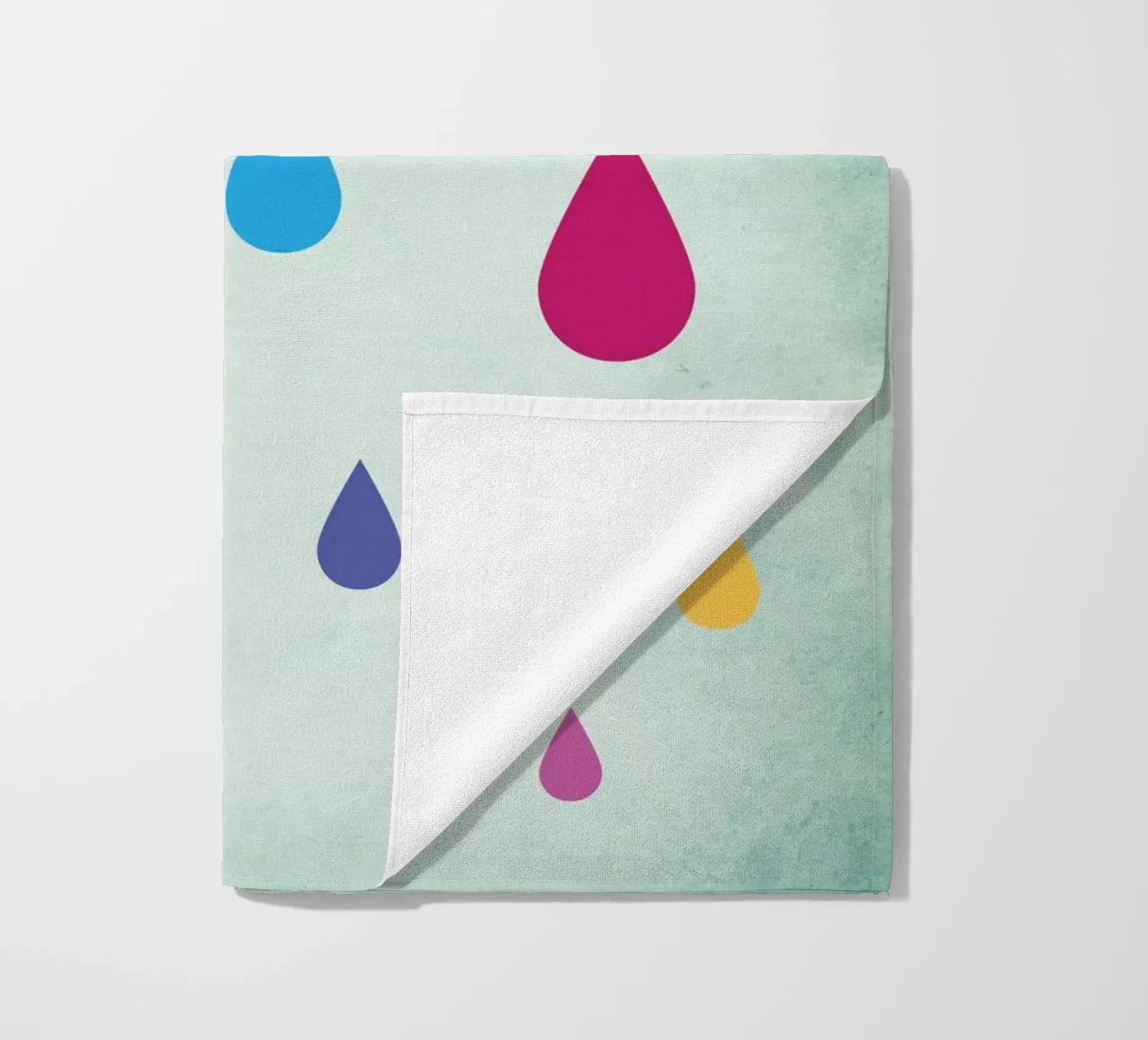 Gocce di pioggia arcobaleno telo mare da Kim Hubball Studio