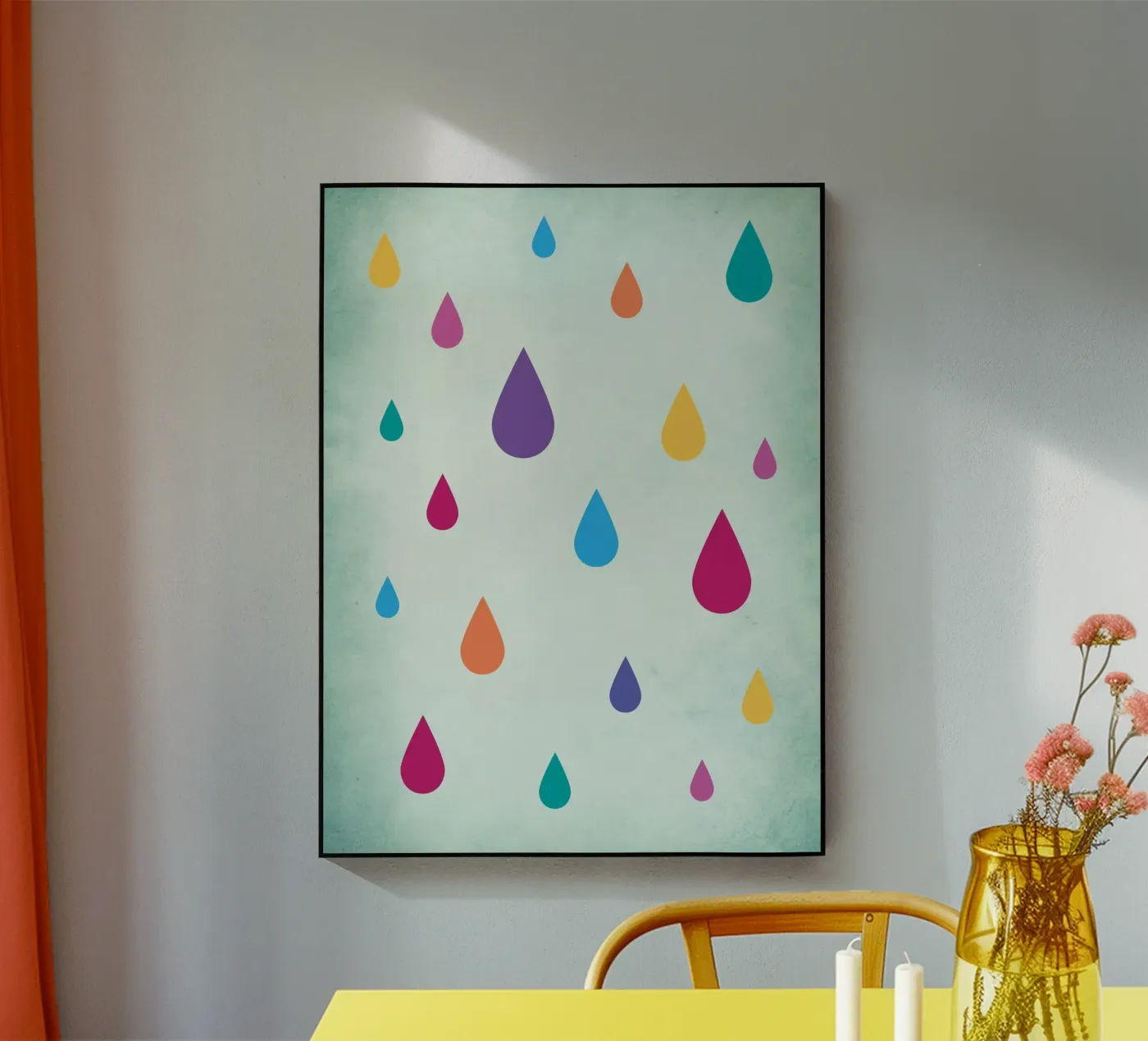 Rainbow Raindrops plexiglass da Kim Hubball Studio