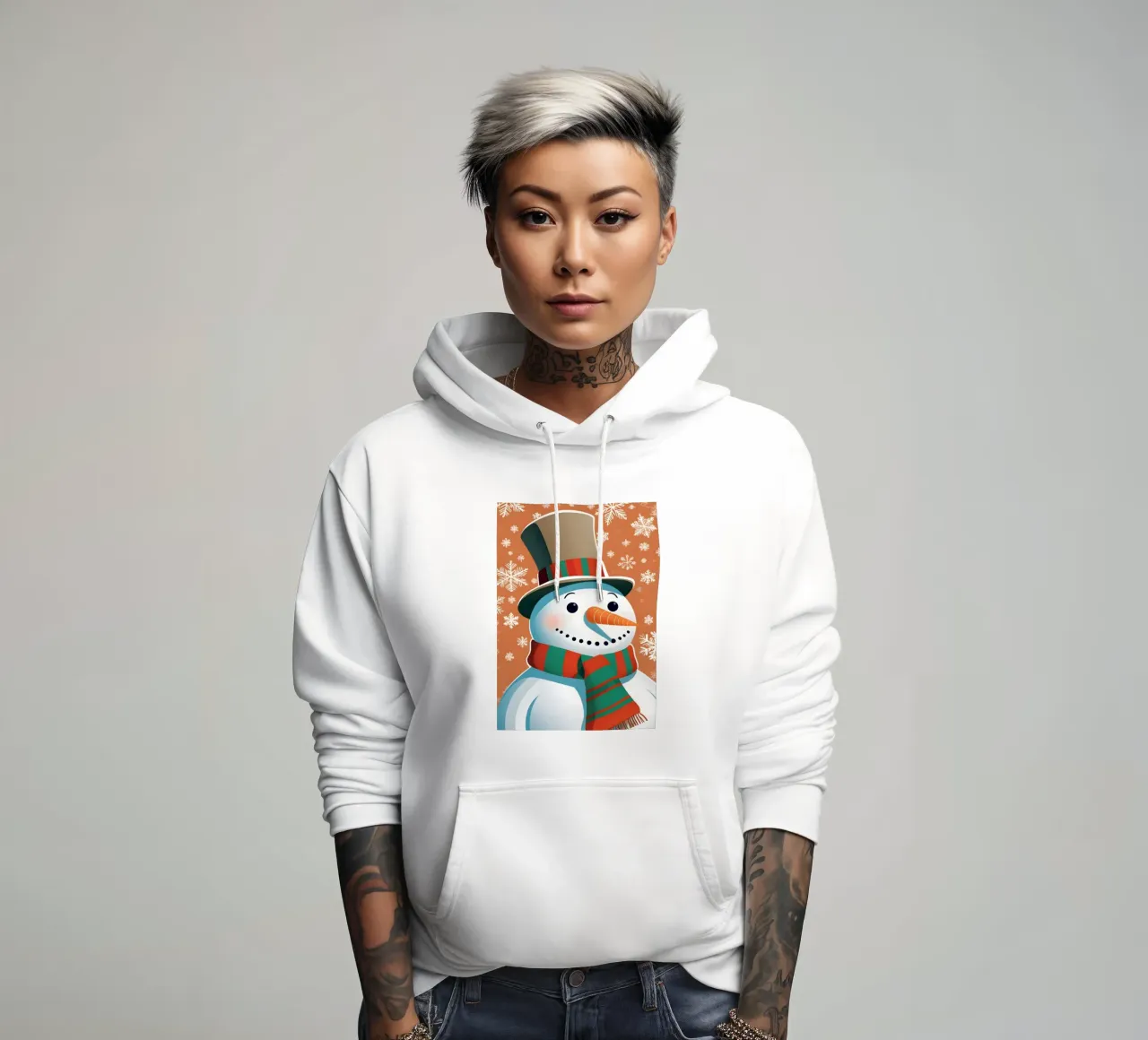 Pupazzo di neve di Natale felpa con cappuccio da Twinkle & Thread
