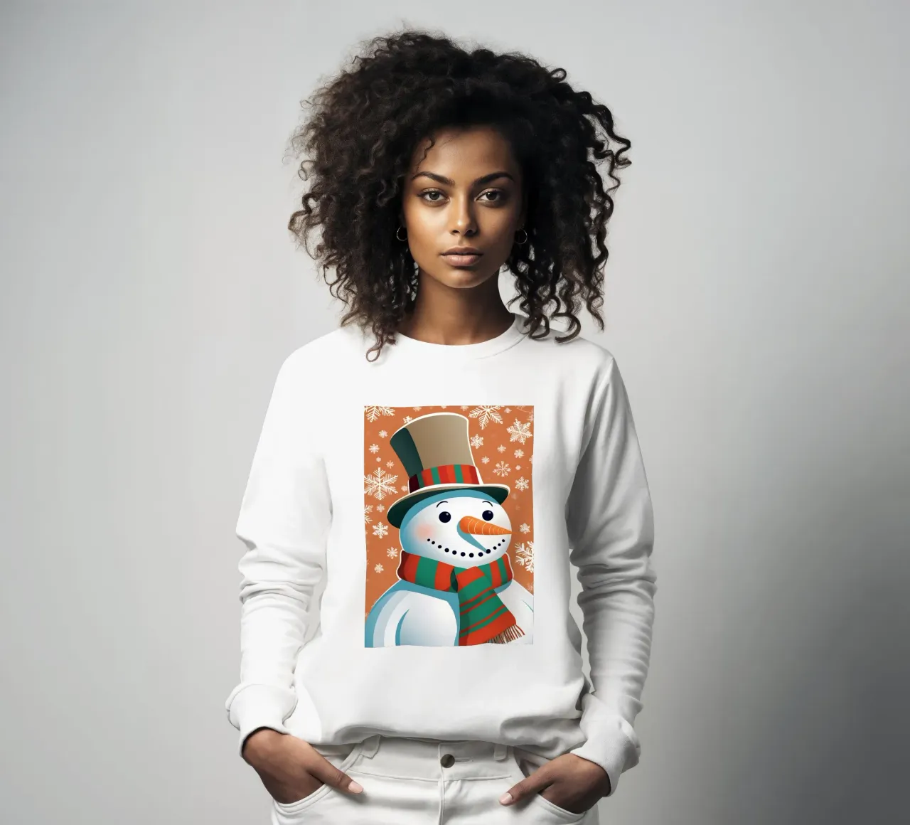 Pupazzo di neve di Natale felpa da Twinkle & Thread