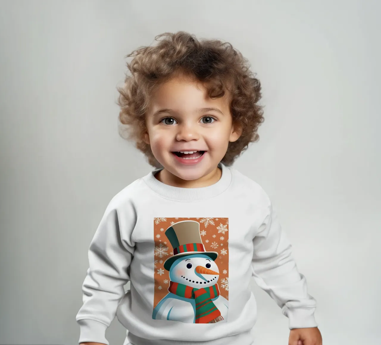 Pupazzo di neve di Natale felpa neonato da Twinkle & Thread