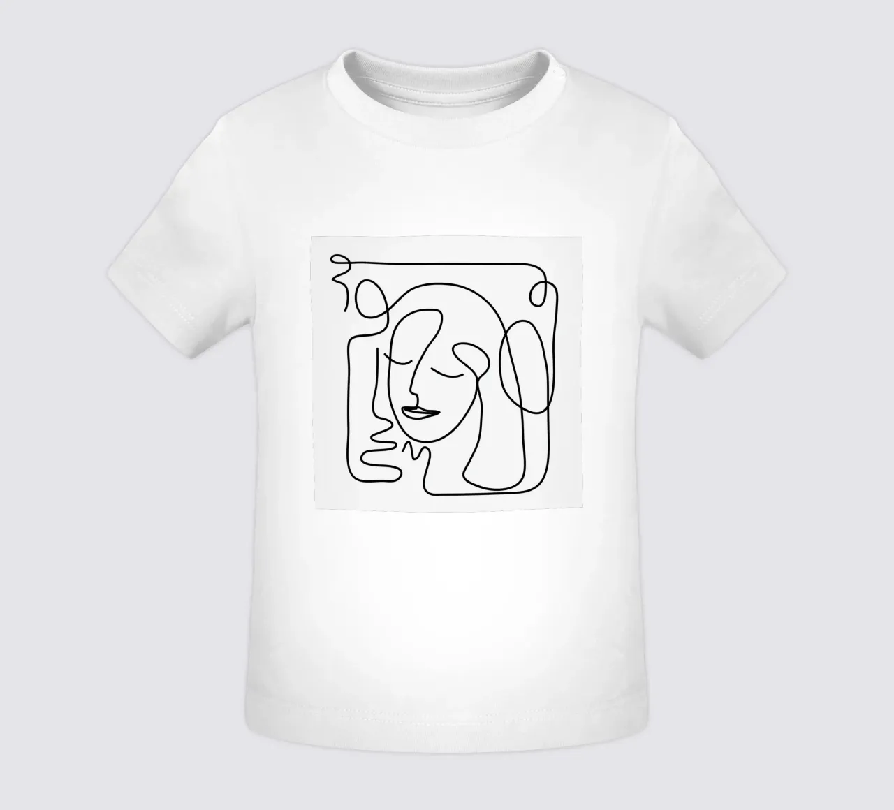 One Line Portrait 2 maglietta neonato da Flow Line