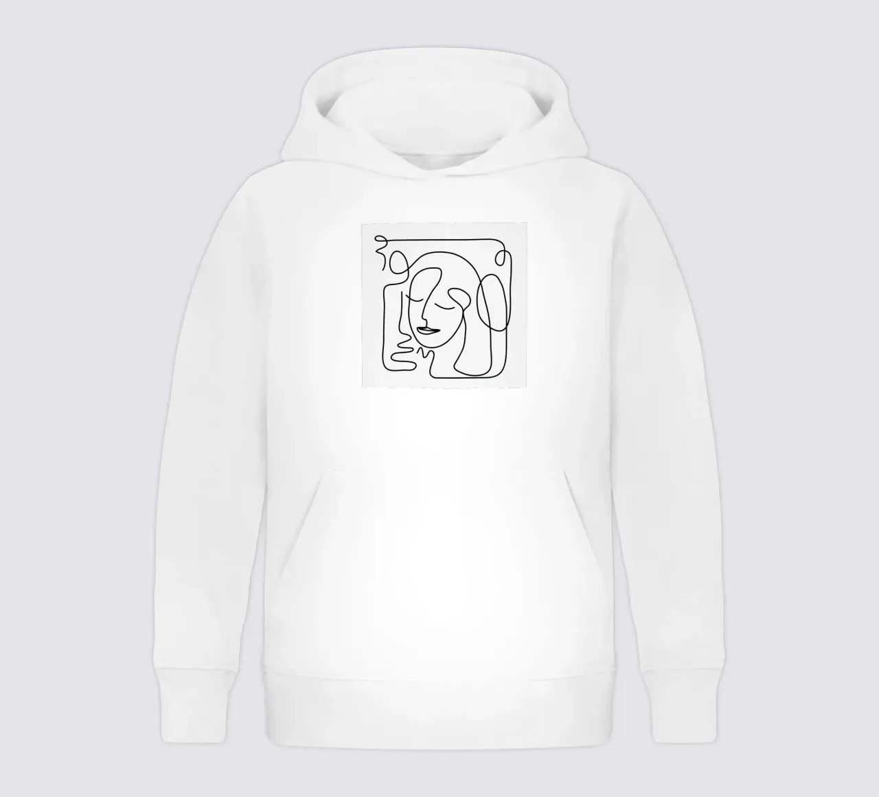 One Line Portrait 2 felpa bambino con cappuccio da Flow Line