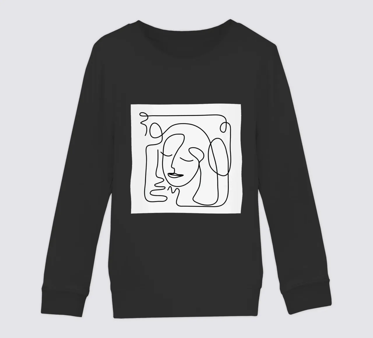 One Line Portrait 2 felpa bambino da Flow Line