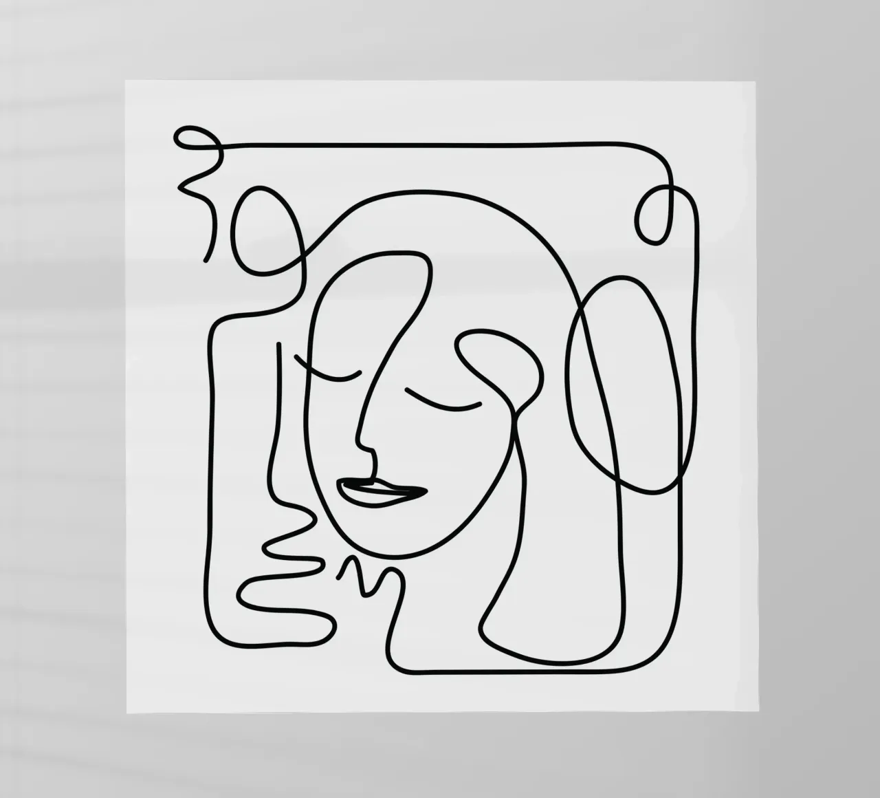 One Line Portrait 2 pellicola backlit da Flow Line