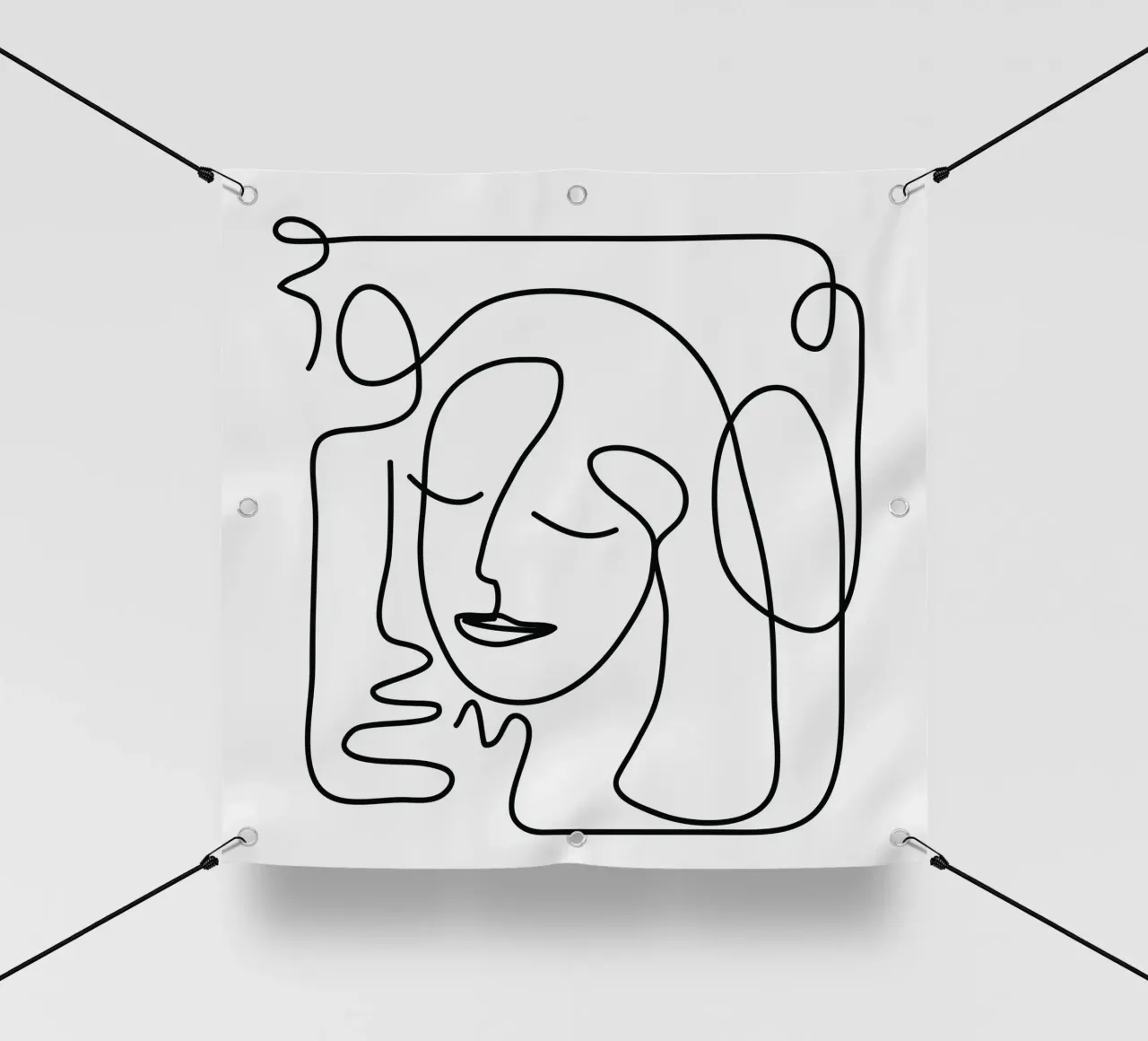 One Line Portrait 2 telo in pvc da Flow Line