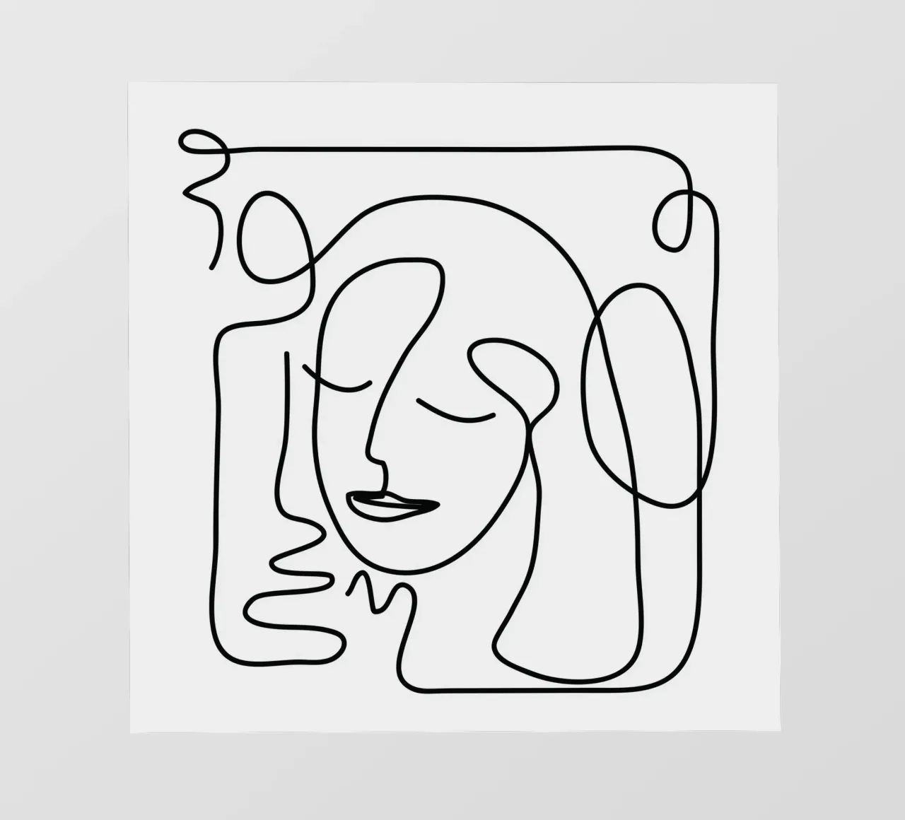 One Line Portrait 2 telo in pvc da Flow Line