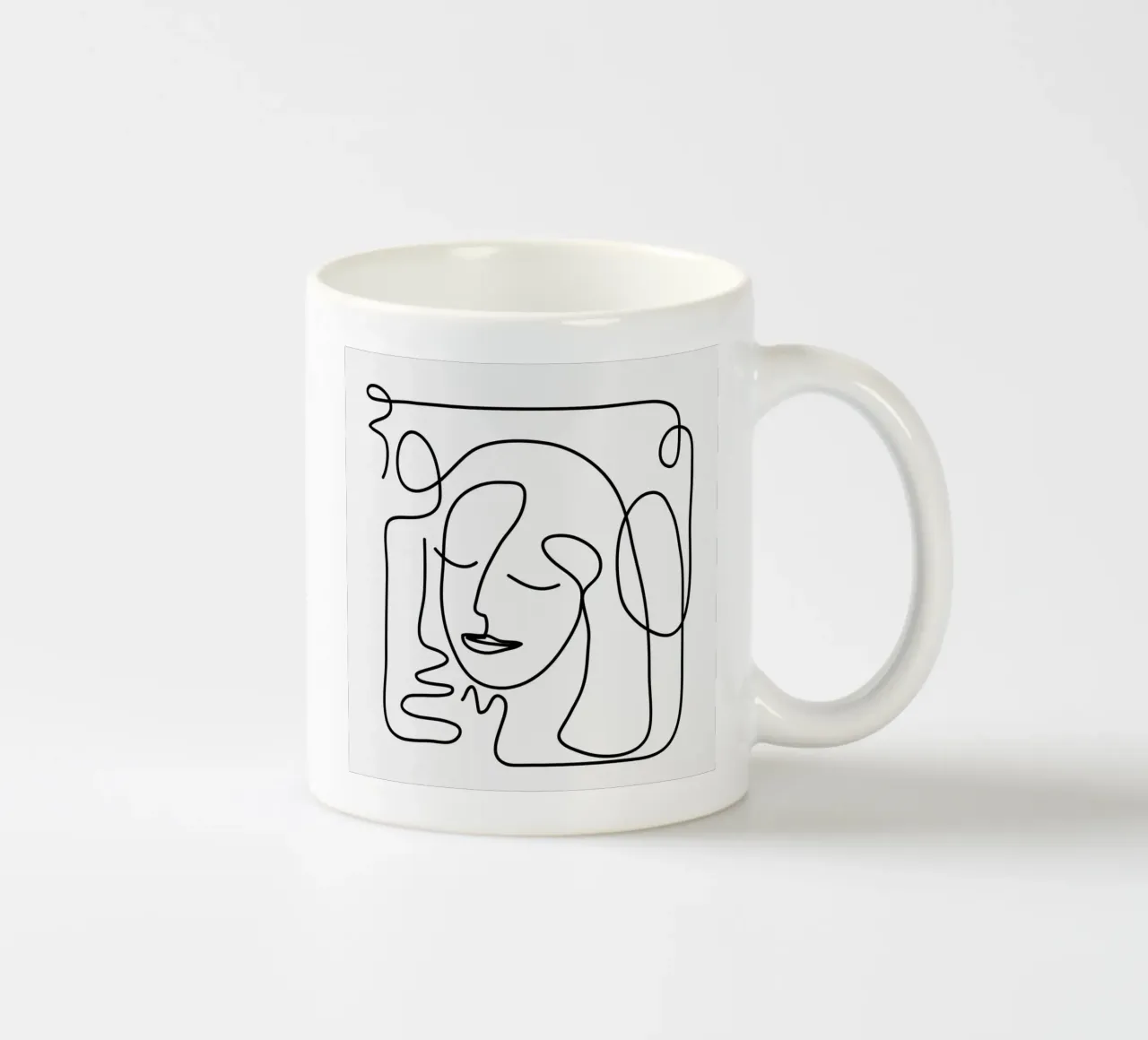 One Line Portrait 2 tazza in ceramica da Flow Line