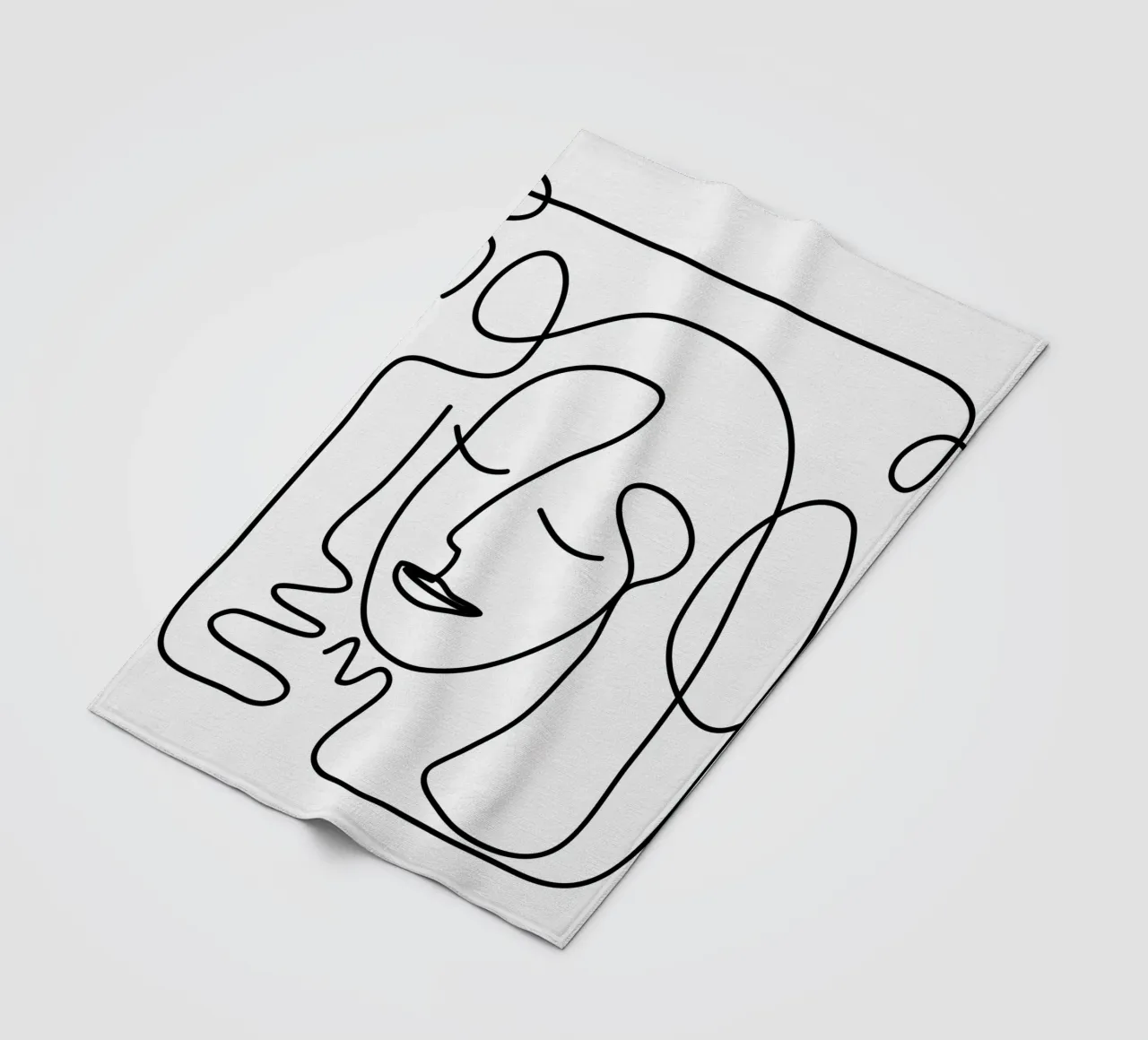 One Line Portrait 2 coperta in pile da Flow Line