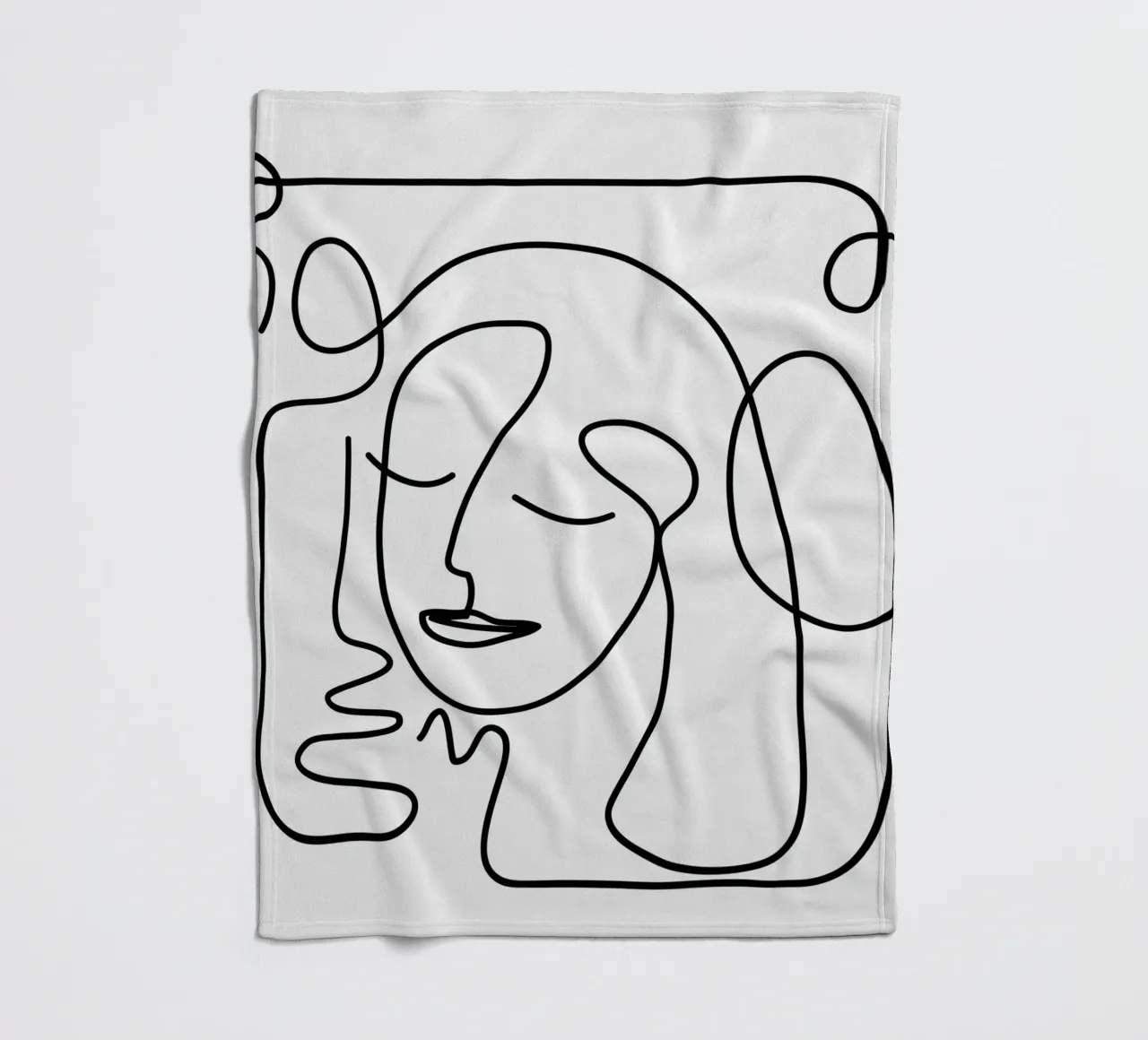 One Line Portrait 2 coperta in pile da Flow Line