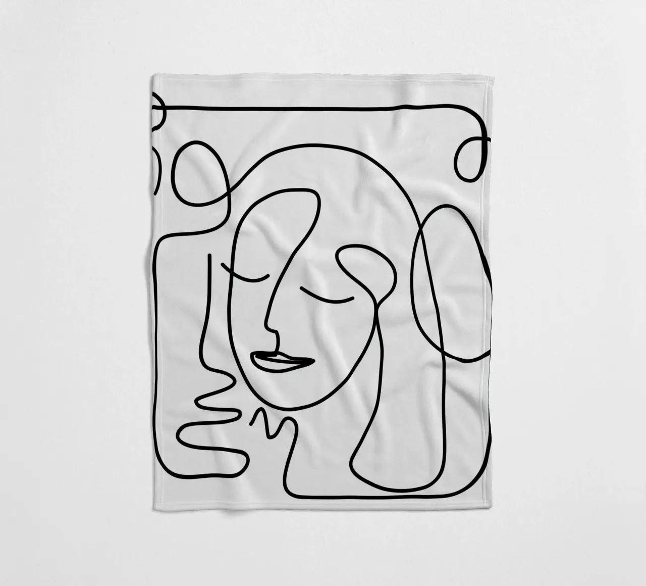 One Line Portrait 2 coperta in pile da Flow Line