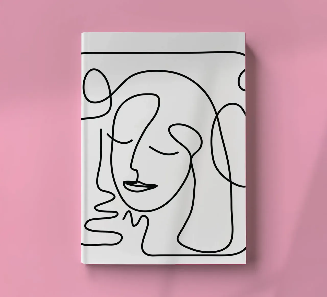 One Line Portrait 2 notebook by Flow Line