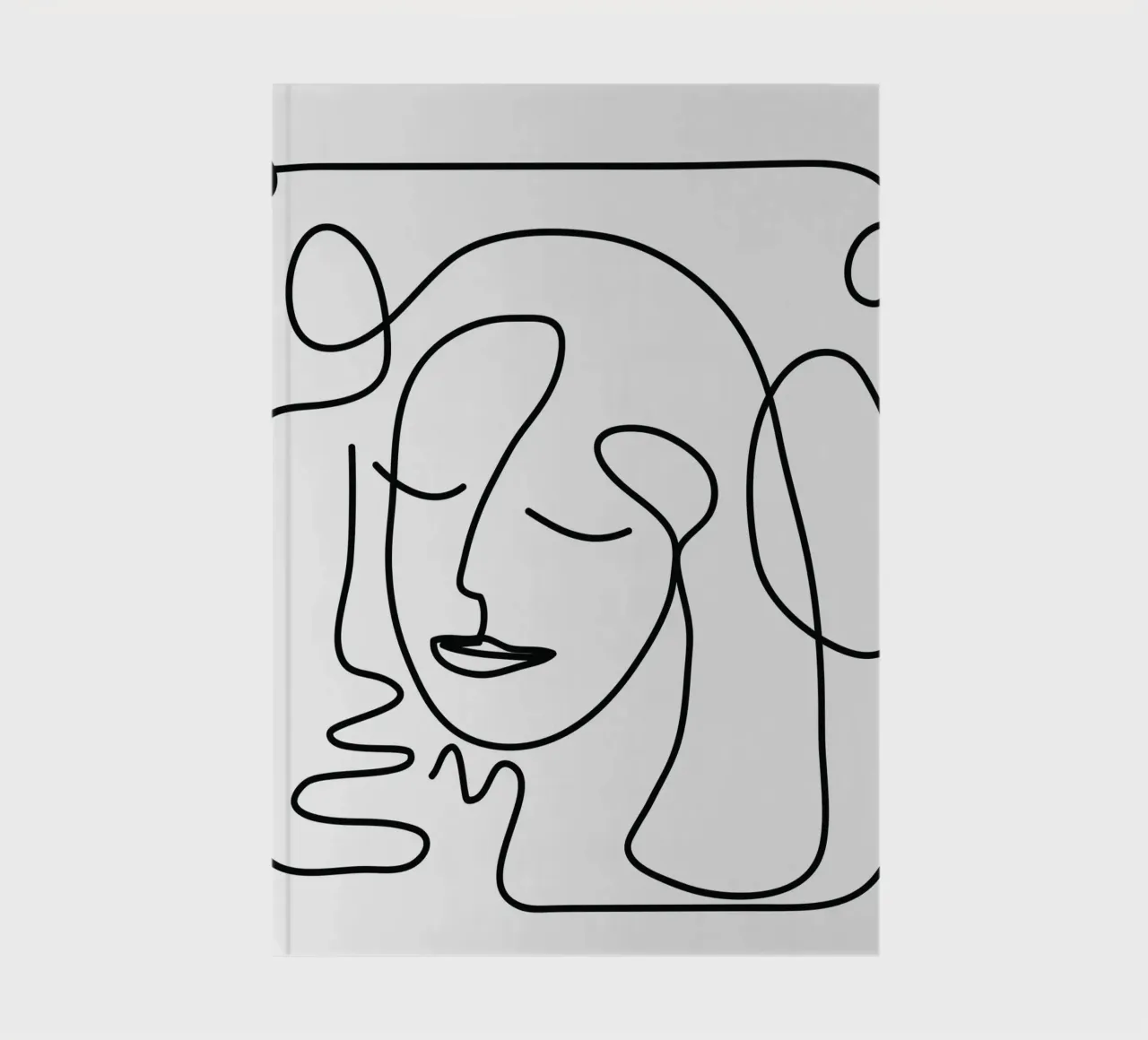 One Line Portrait 2 notebook by Flow Line