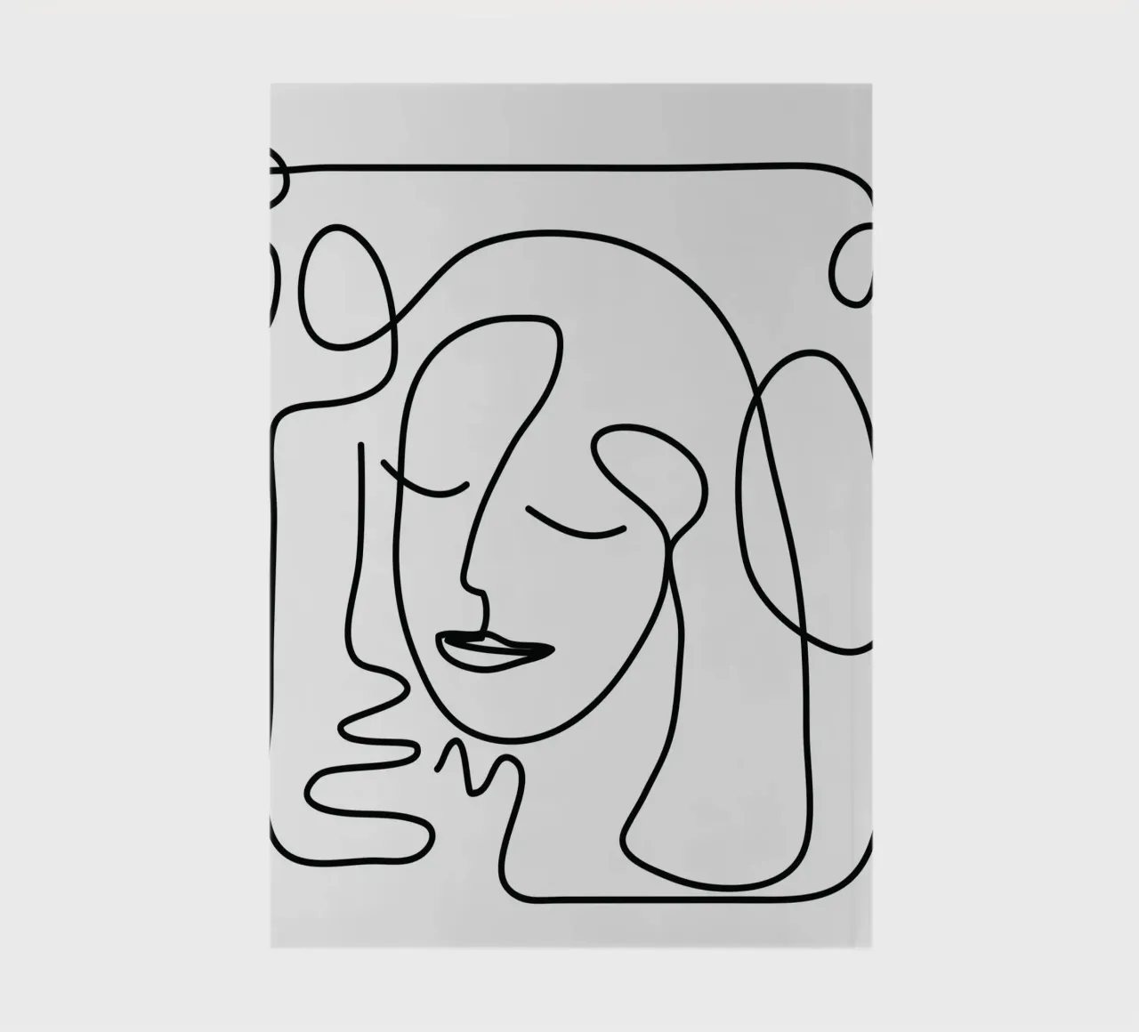 One Line Portrait 2 notebook by Flow Line