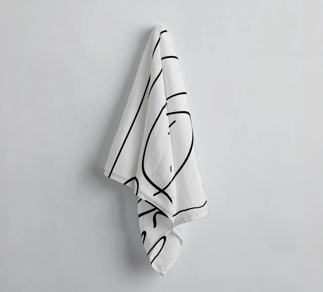 One Line Portrait 2 asciugamano da bagno da Flow Line
