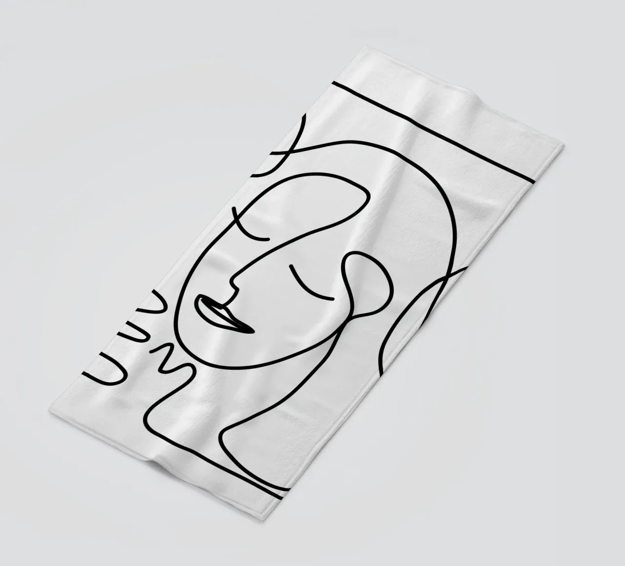 One Line Portrait 2 telo mare da Flow Line