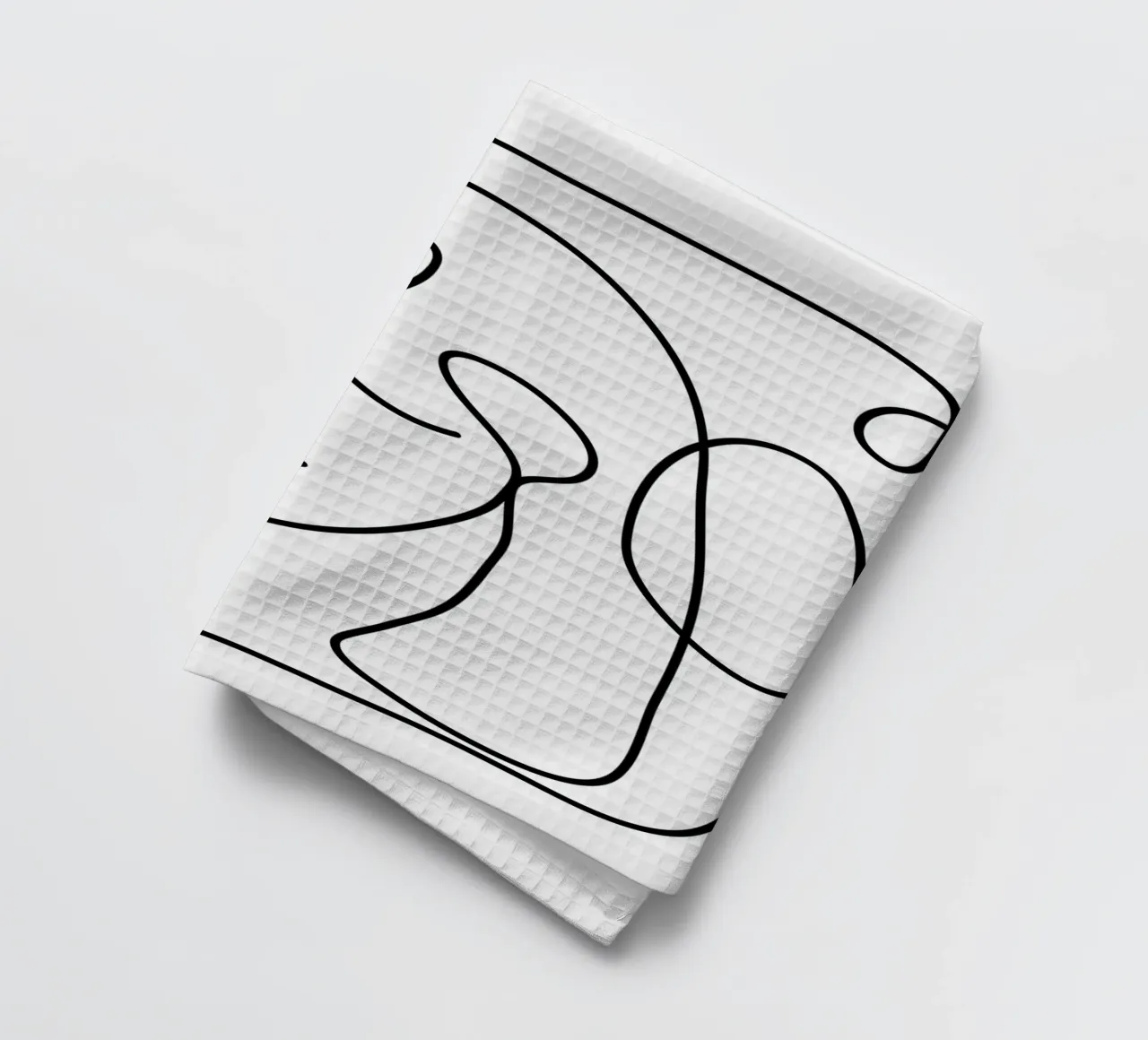 One Line Portrait 2 torchon de Flow Line