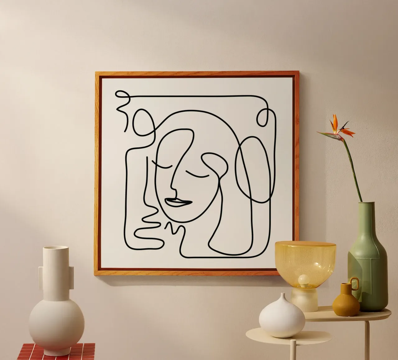 One Line Portrait 2 plexiglass da Flow Line