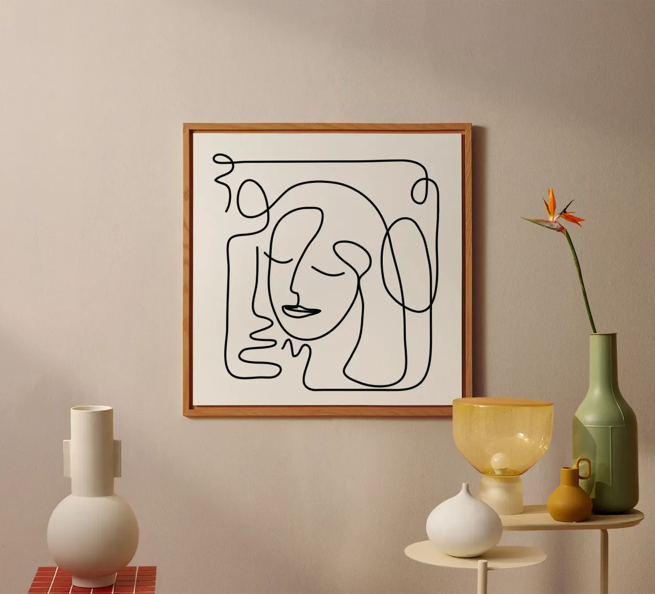 One Line Portrait 2 pannello forex da Flow Line