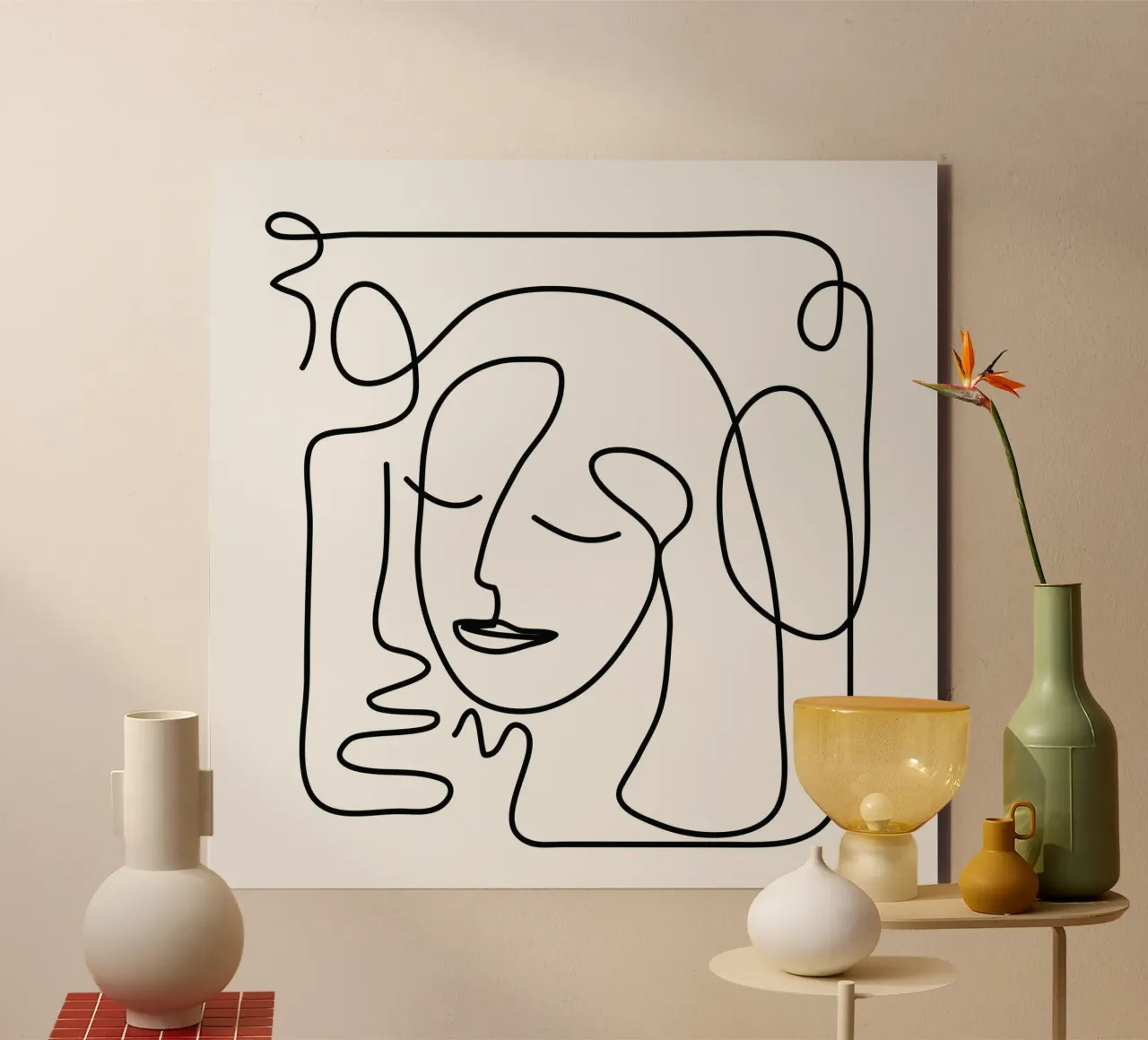 One Line Portrait 2 pannello forex da Flow Line