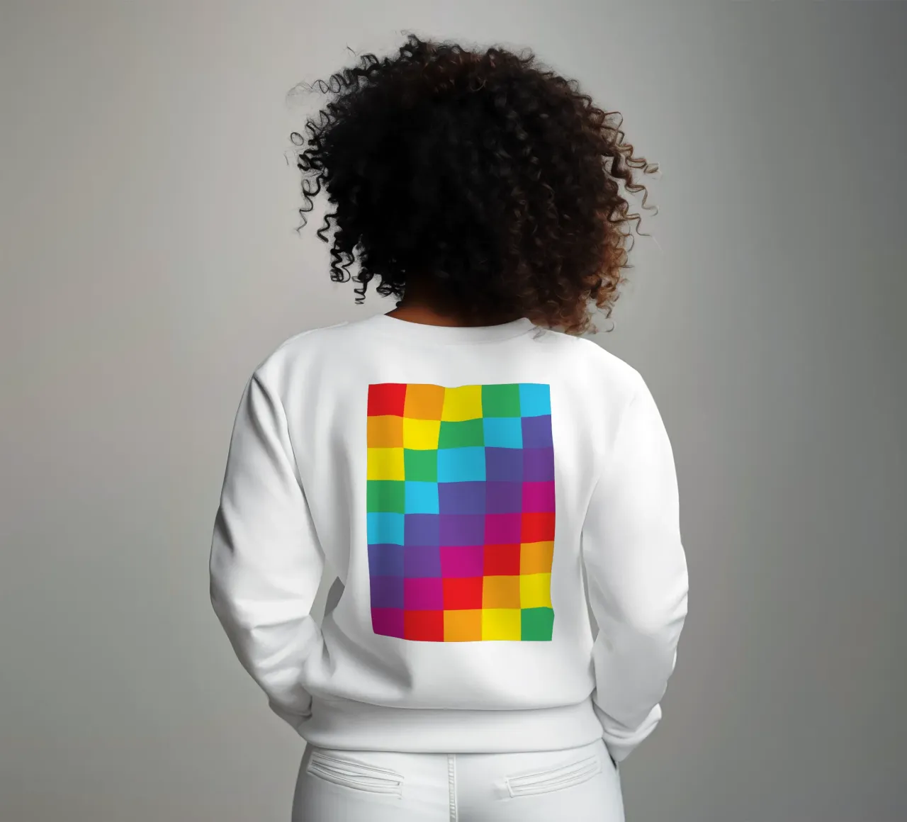 cuadrado arco iris vector color sudadera de Plumpz