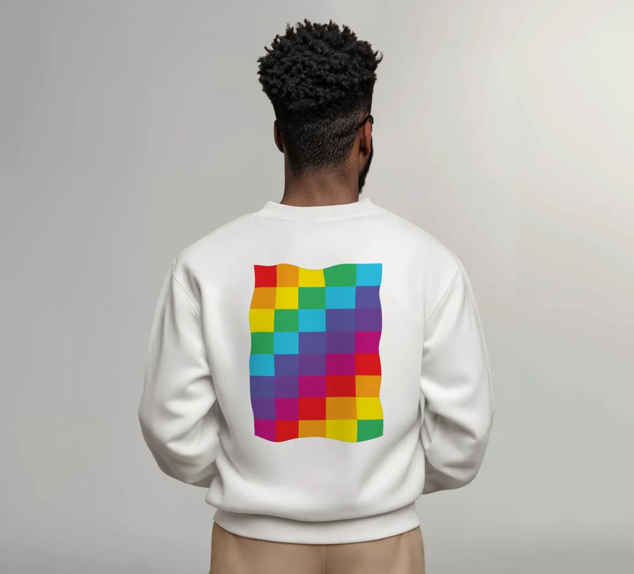 cuadrado arco iris vector color sudadera de Plumpz