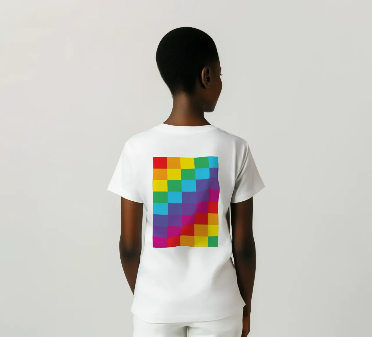 quadrato arcobaleno colore vettoriale t-shirt da Plumpz