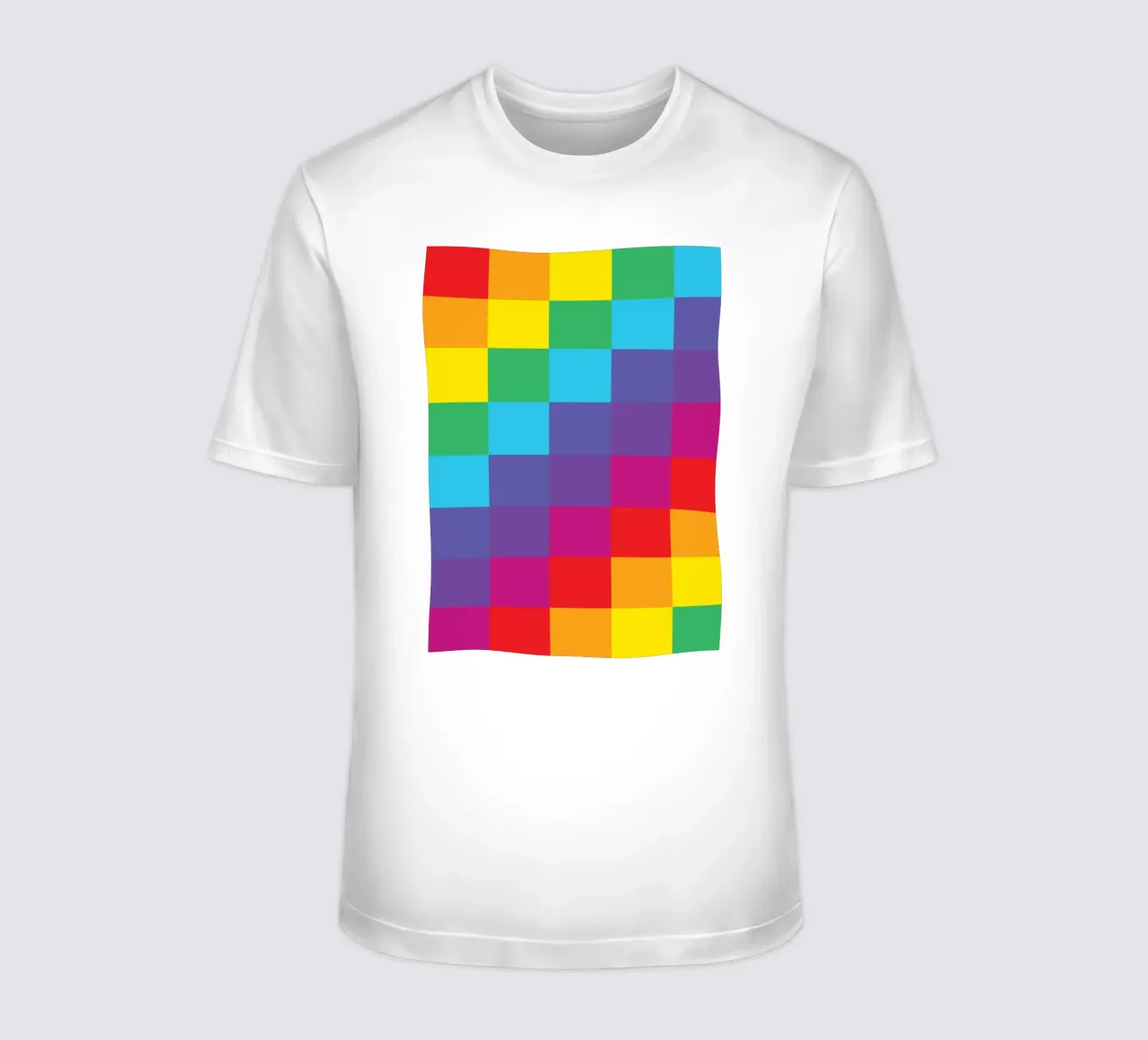 quadrato arcobaleno colore vettoriale t-shirt da Plumpz