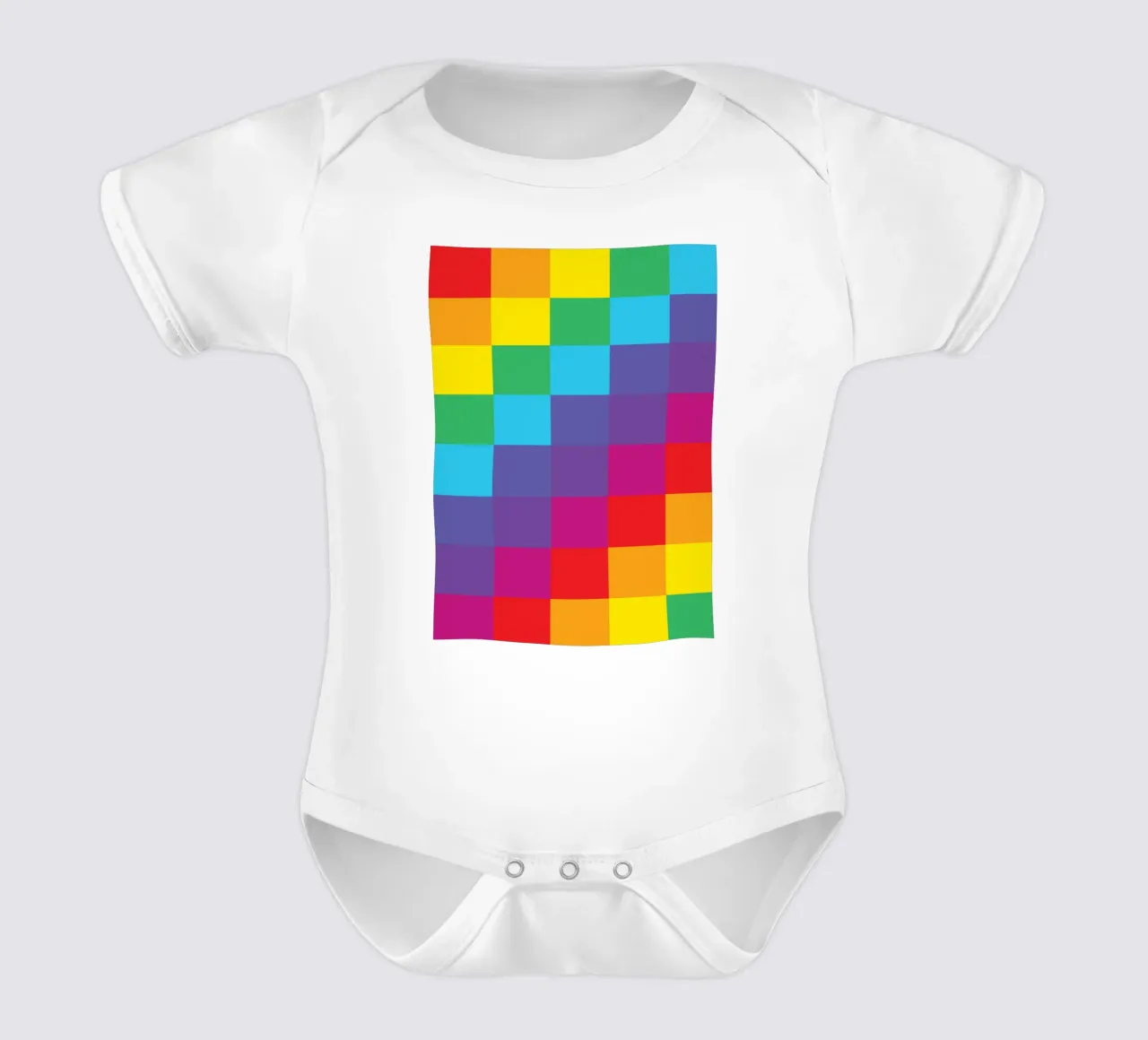 cuadrado arco iris vector color body de bebé de Plumpz