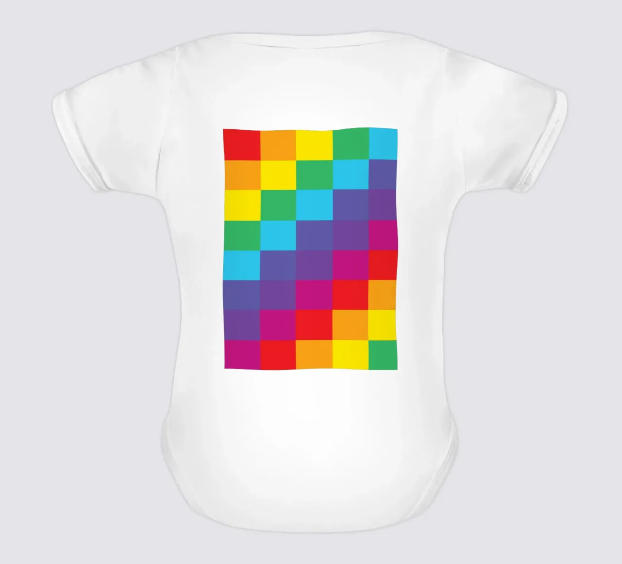 cuadrado arco iris vector color body de bebé de Plumpz