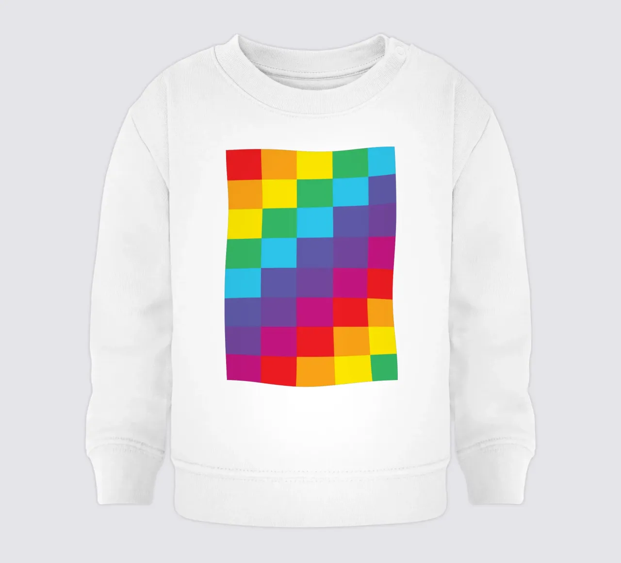 quadrato arcobaleno colore vettoriale felpa neonato da Plumpz
