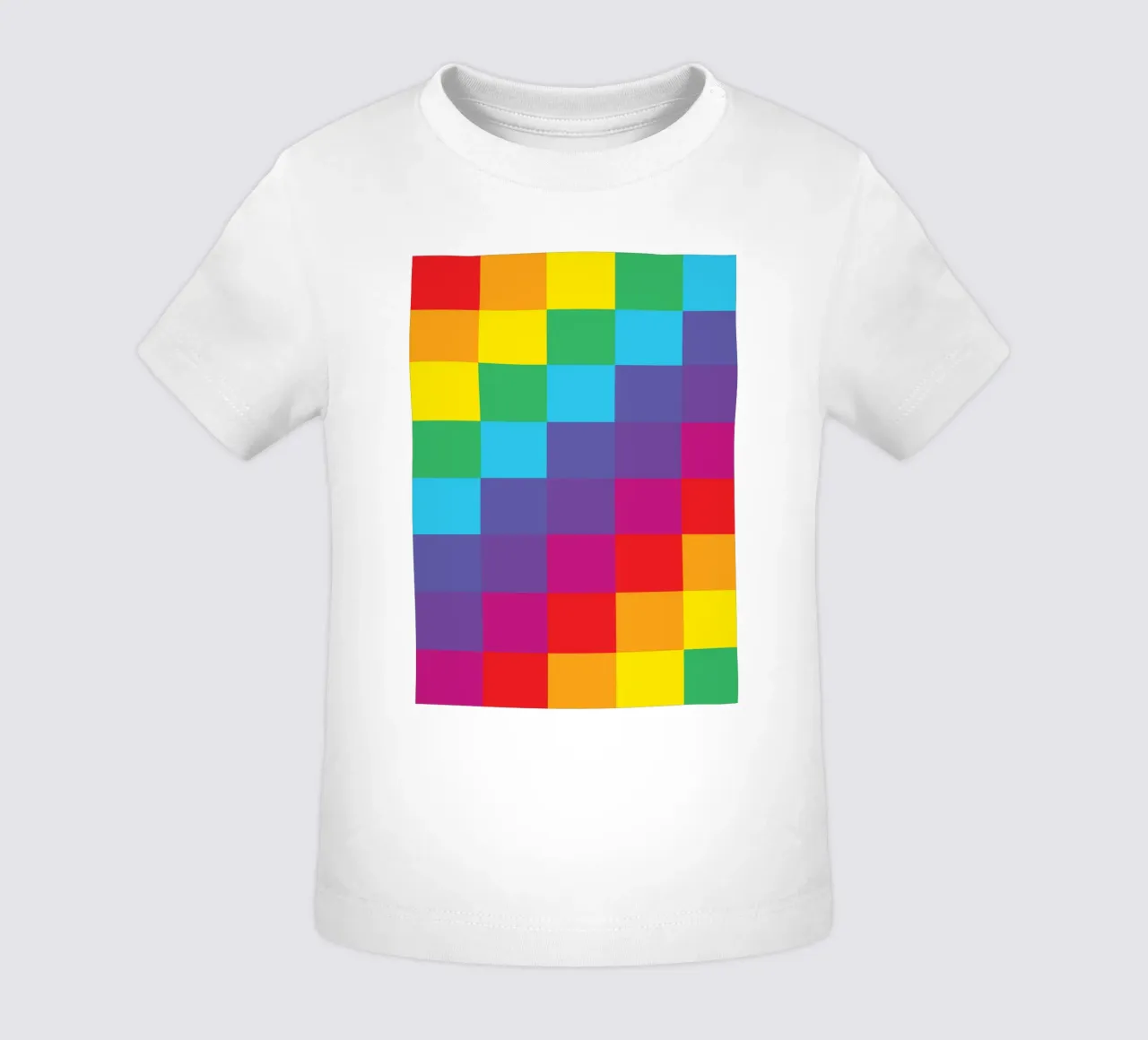 quadrato arcobaleno colore vettoriale maglietta neonato da Plumpz
