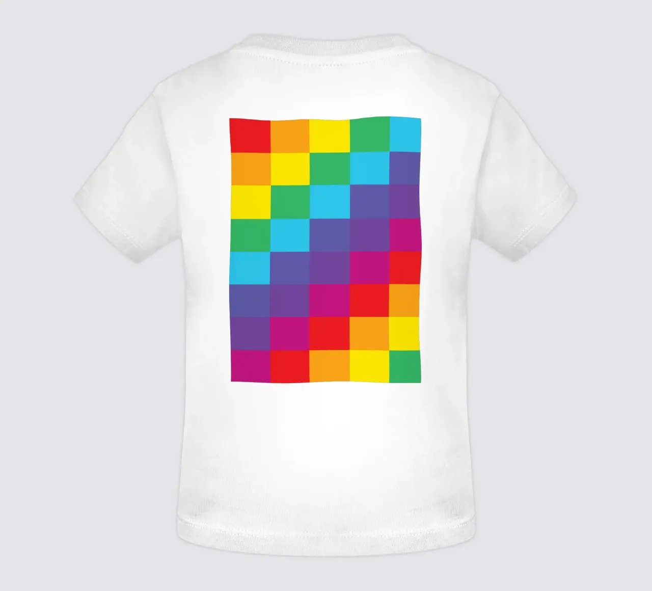 quadrato arcobaleno colore vettoriale maglietta neonato da Plumpz