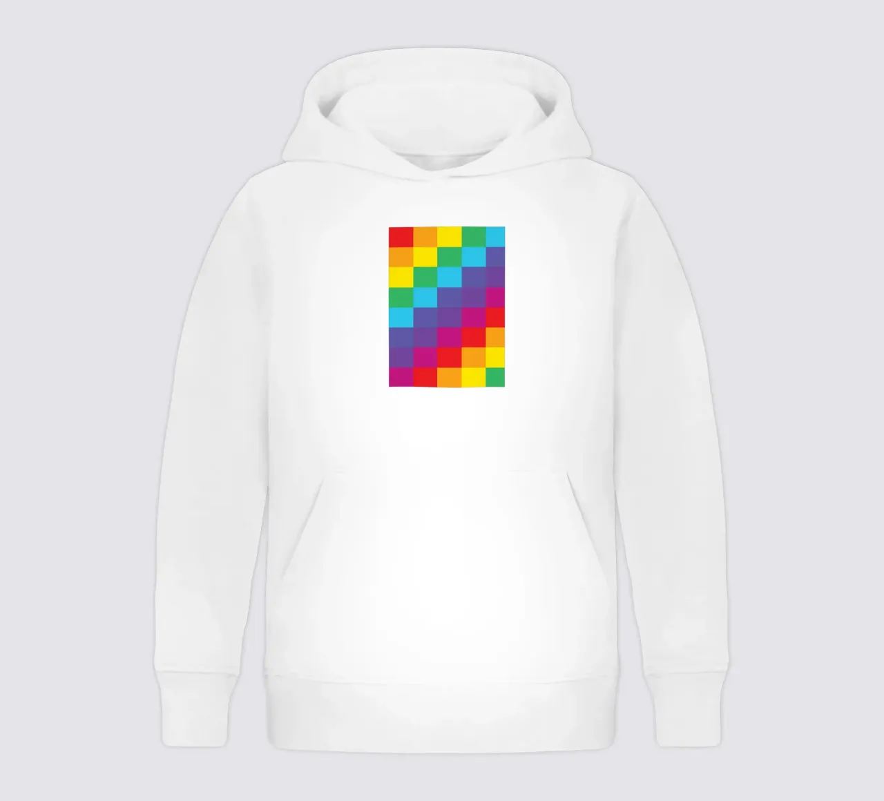 quadrato arcobaleno colore vettoriale felpa bambino con cappuccio da Plumpz